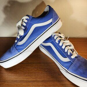 VANS Suede/Canvas Old Skool Blue/White Men (7.0)/Women (8.5)